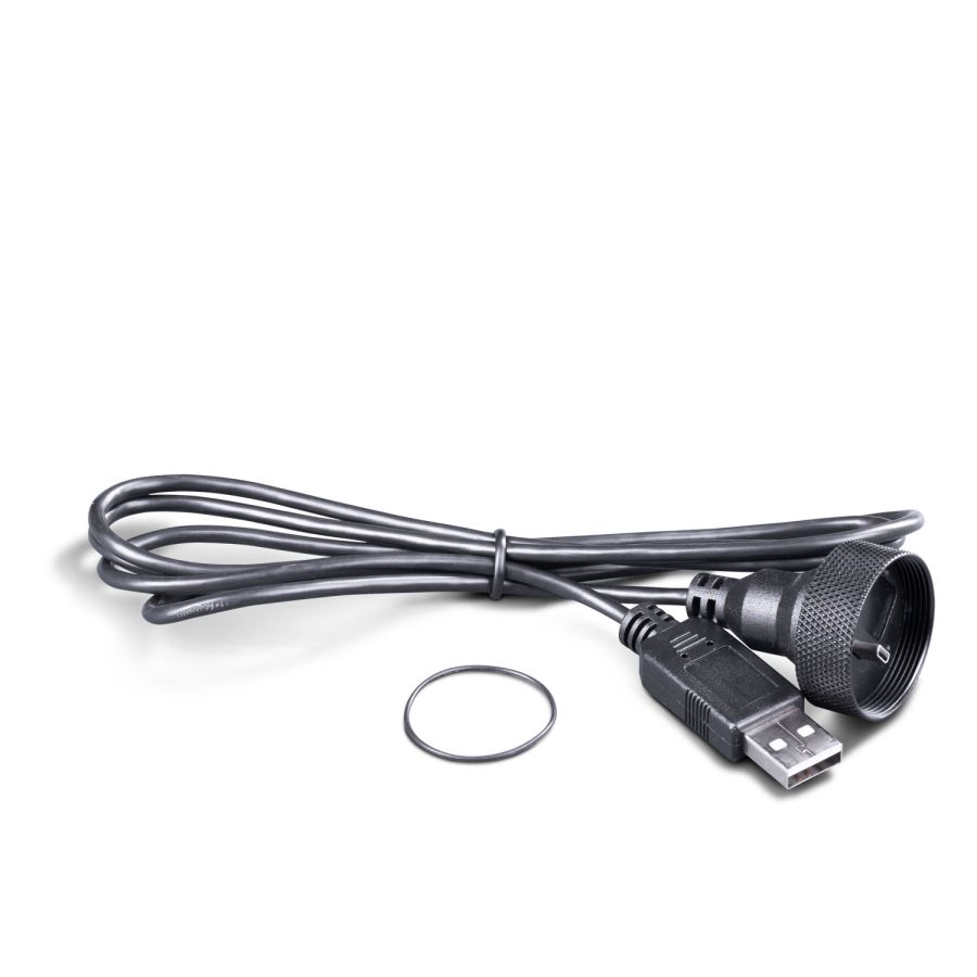 Cable USB resistente al agua y junta.