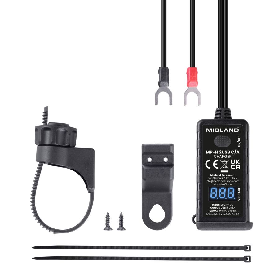 MP-H 2USB C/A - Cargador USB para moto
