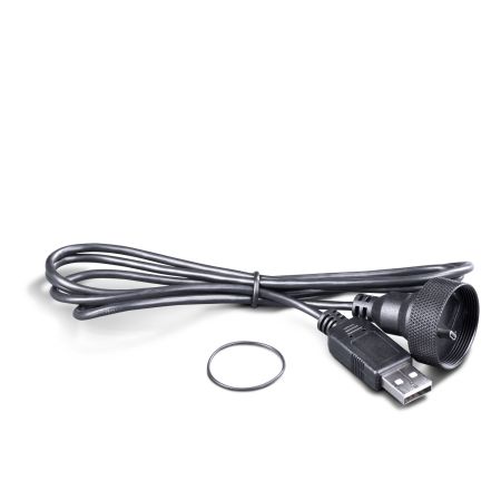 Cable USB resistente al agua y junta.