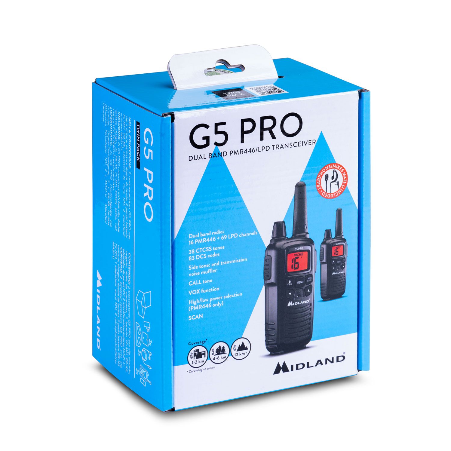 G5 PRO - RECEPTOR TRANSMISOR PMR446/LPD