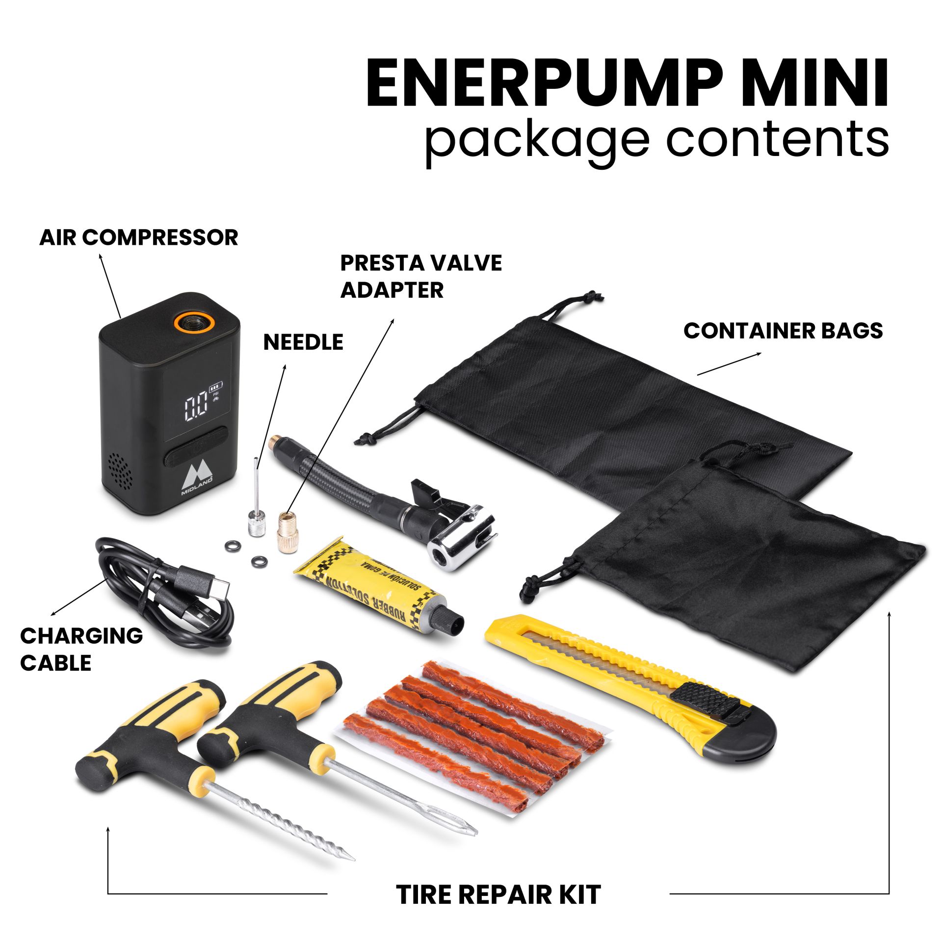 Enerpump Mini - Power bank con compresor de aire
