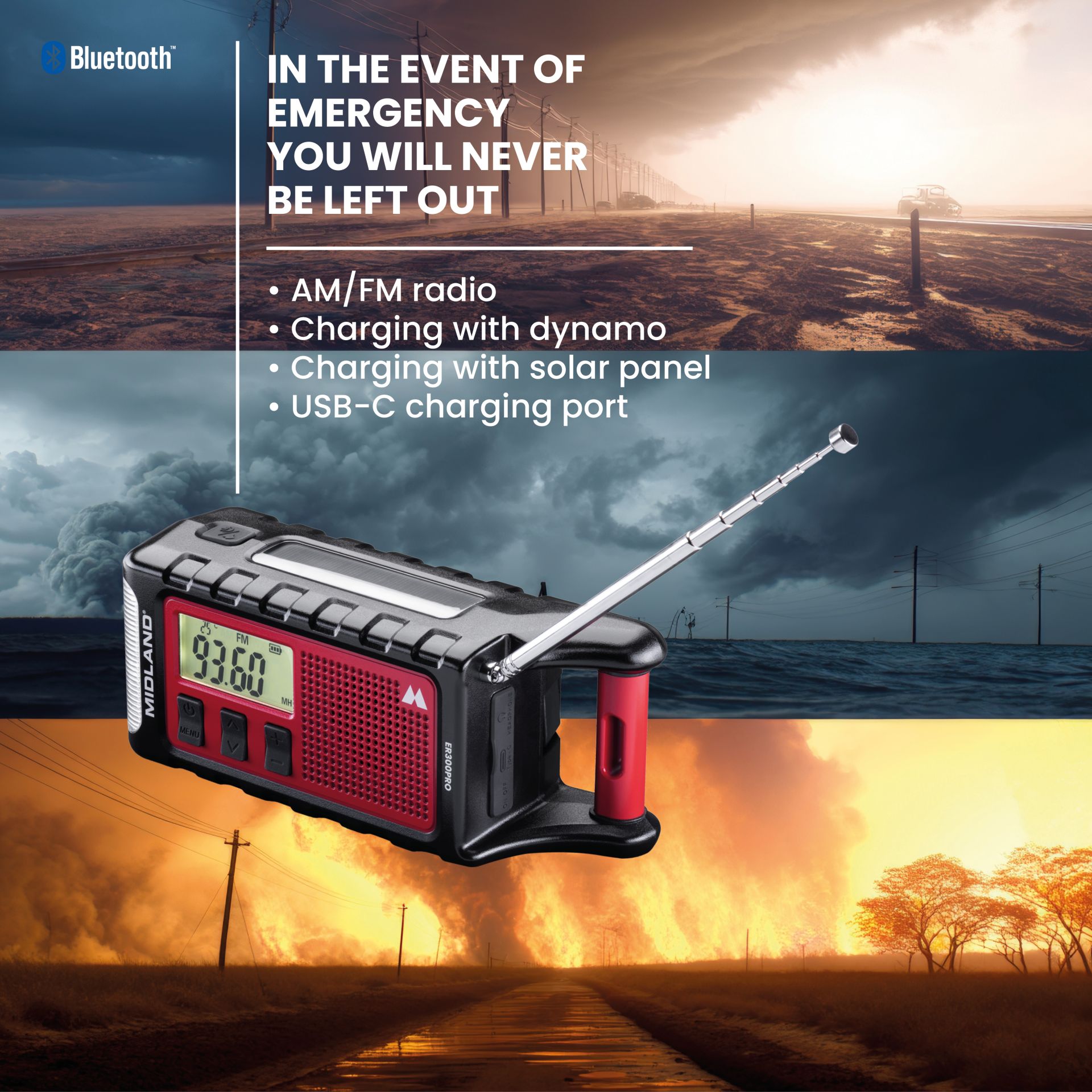 ER 300 Pro, la radio de emergencia Bluetooth