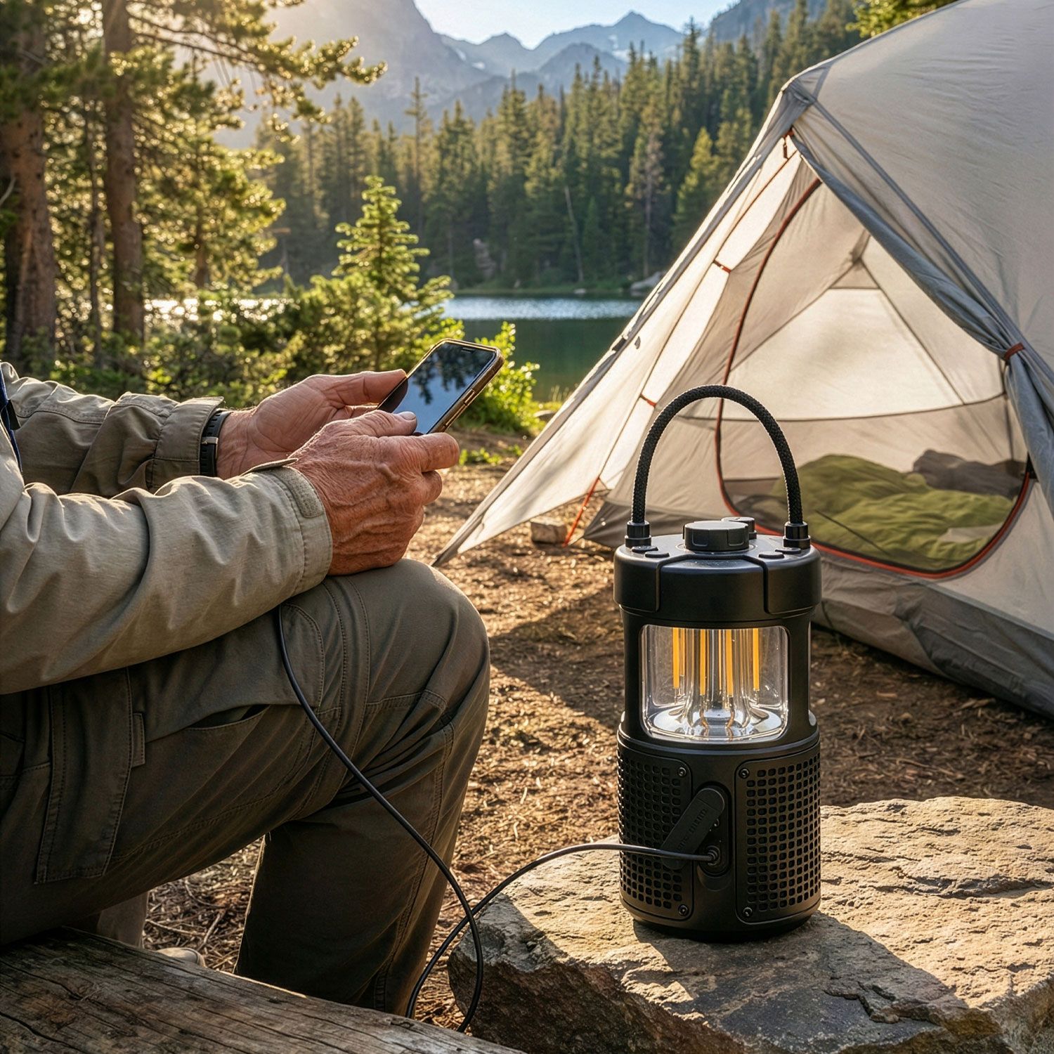 ER LANTERN Linterna LED con altavoz Bluetooth